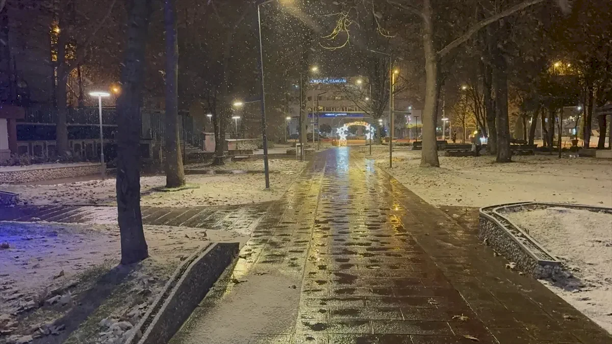 Isparta'da Kar Yağışı Etkili Oldu