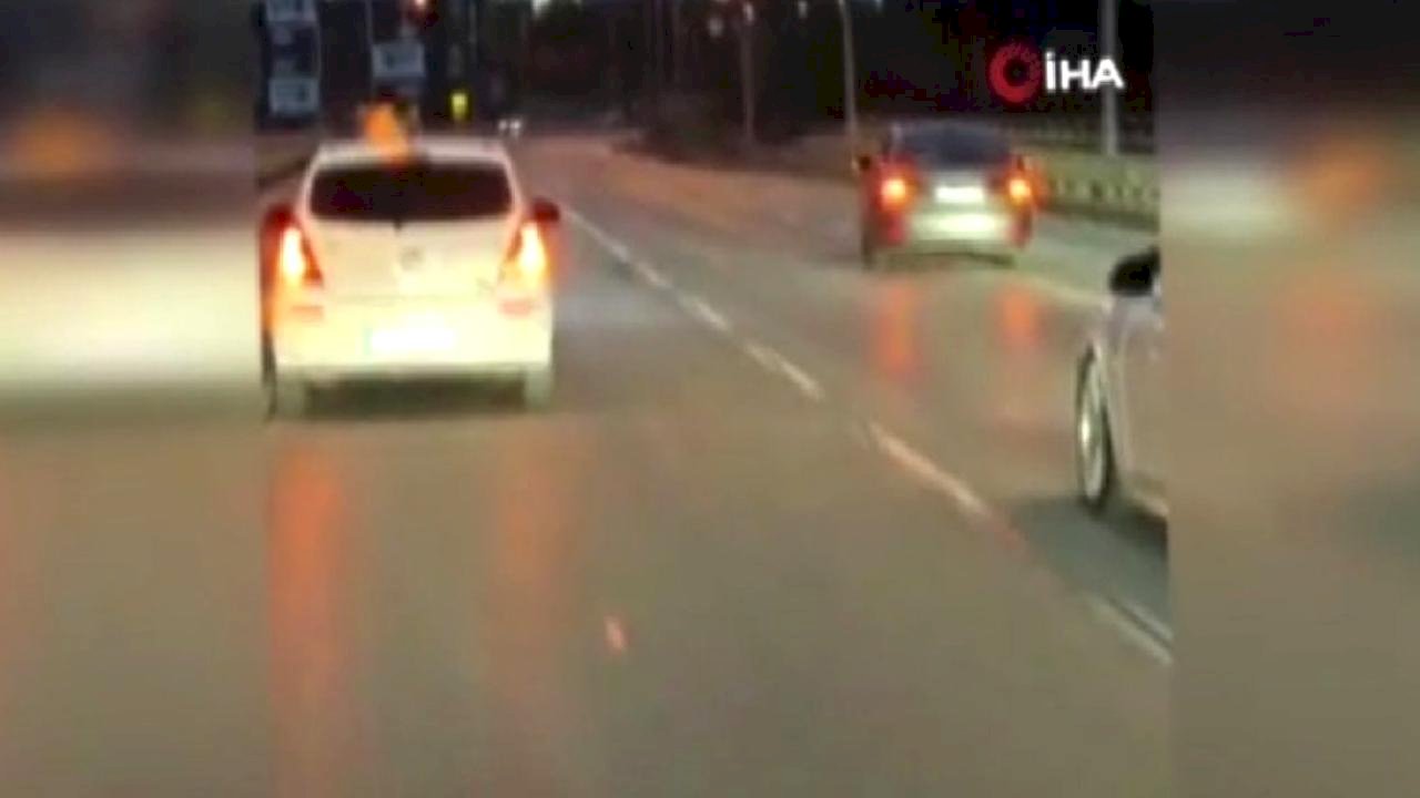 İstanbul'da konvoydan havaya ateş açtı