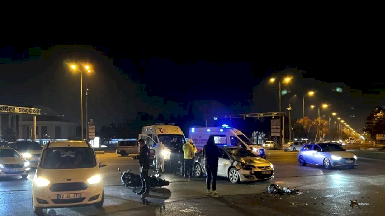Kayseri'de motosiklet ile otomobil çarpıştı: 1 yaralı