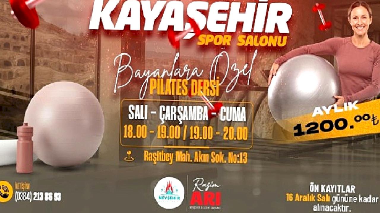 Nevşehir'de Bayanlara Özel Pilates ve Step Aerobik Kurs Kayıtları Başladı