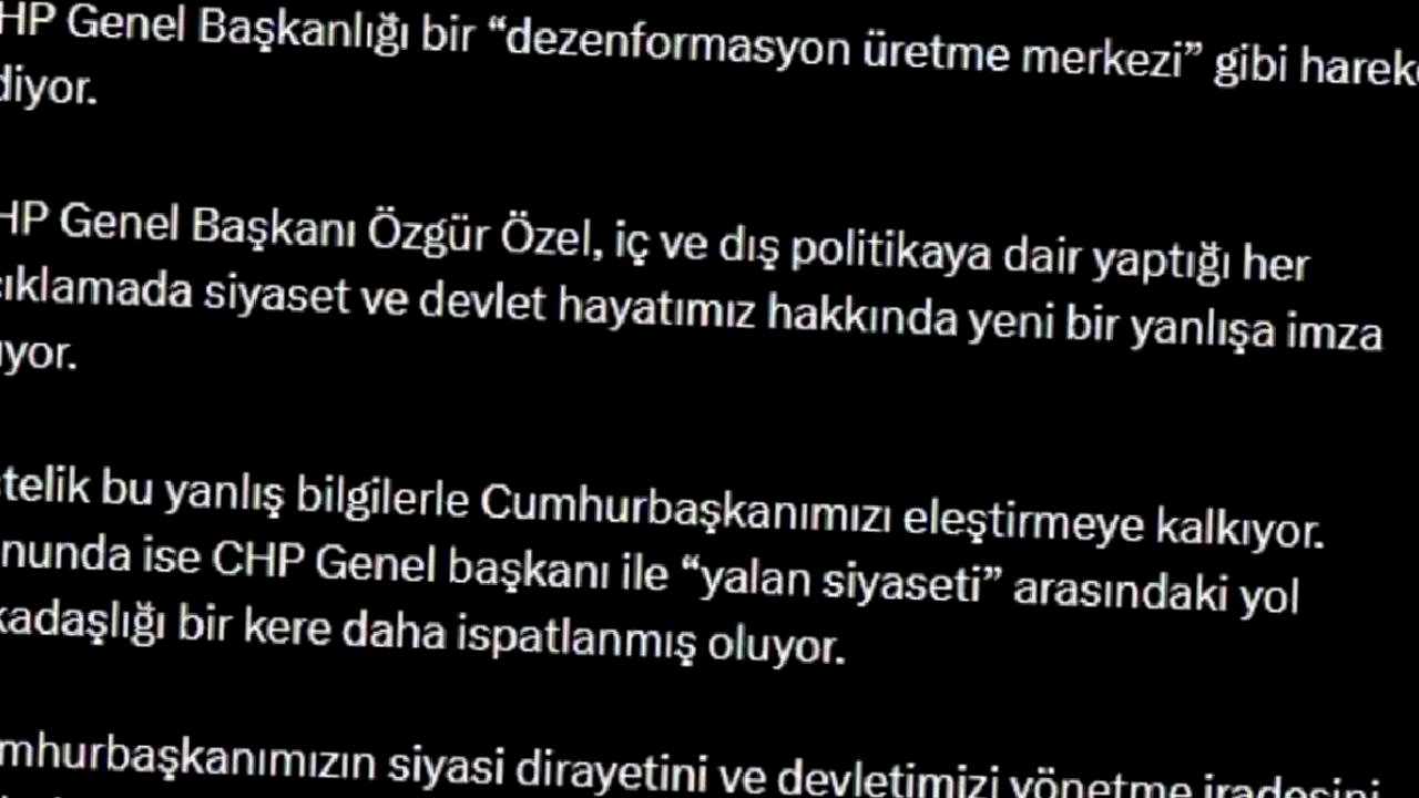Ömer Çelik'ten CHP'ye Sert Eleştiriler