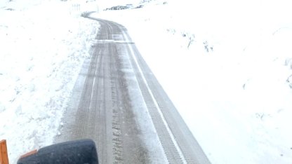 Bayburt-Gümüşhane yolunda karla mücadelesi sürüyor