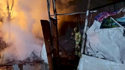 Bursa'da Barakada Yangın