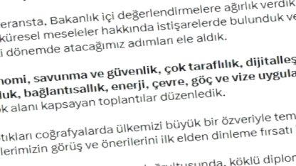 Büyükelçiler Konferansı Ankara'da Toplandı