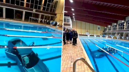 Fransa'da anne ve kızı havuzun dibini boyladı