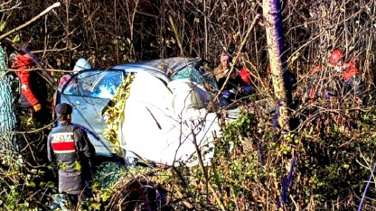 Giresun'da dere yatağına devrilen otomobildeki bekçi hayatını kaybetti
