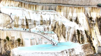 Giresun'da Göksu travertenleri ziyaretçi çekiyor