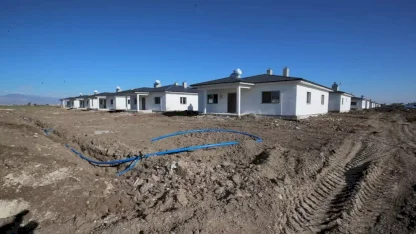 Hatay'da Kırsal Afet Konutları İnşaatı Devam Ediyor