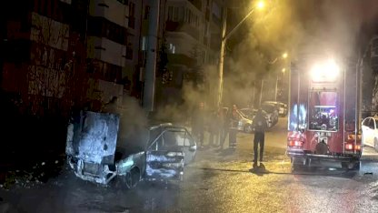 Safranbolu'da Park Halindeki Araçta Yangın
