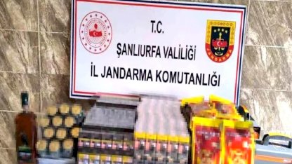 Şanlıurfa'da Kaçak İçecek ve Malzeme Operasyonu