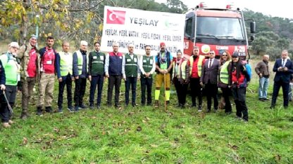 YEŞİLAY ile "Yeşil Vatan, Yeşil Fidan, Yeşil İzmir" Etkinliği Kemalpaşa'da Gerçekleştirildi