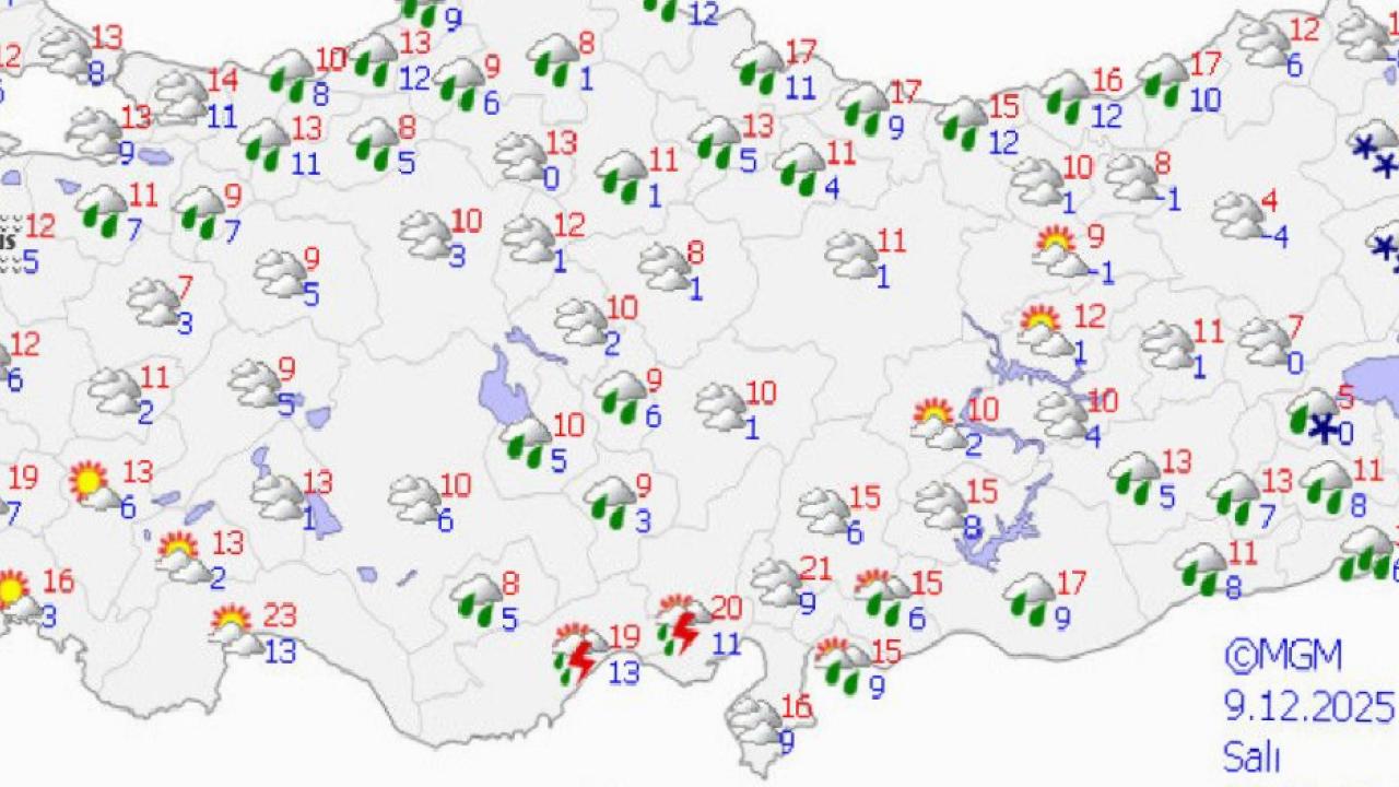 Ülke genelinde sağanak yağış hakim: Sıcaklıklar mevsim normallerinde seyredecek