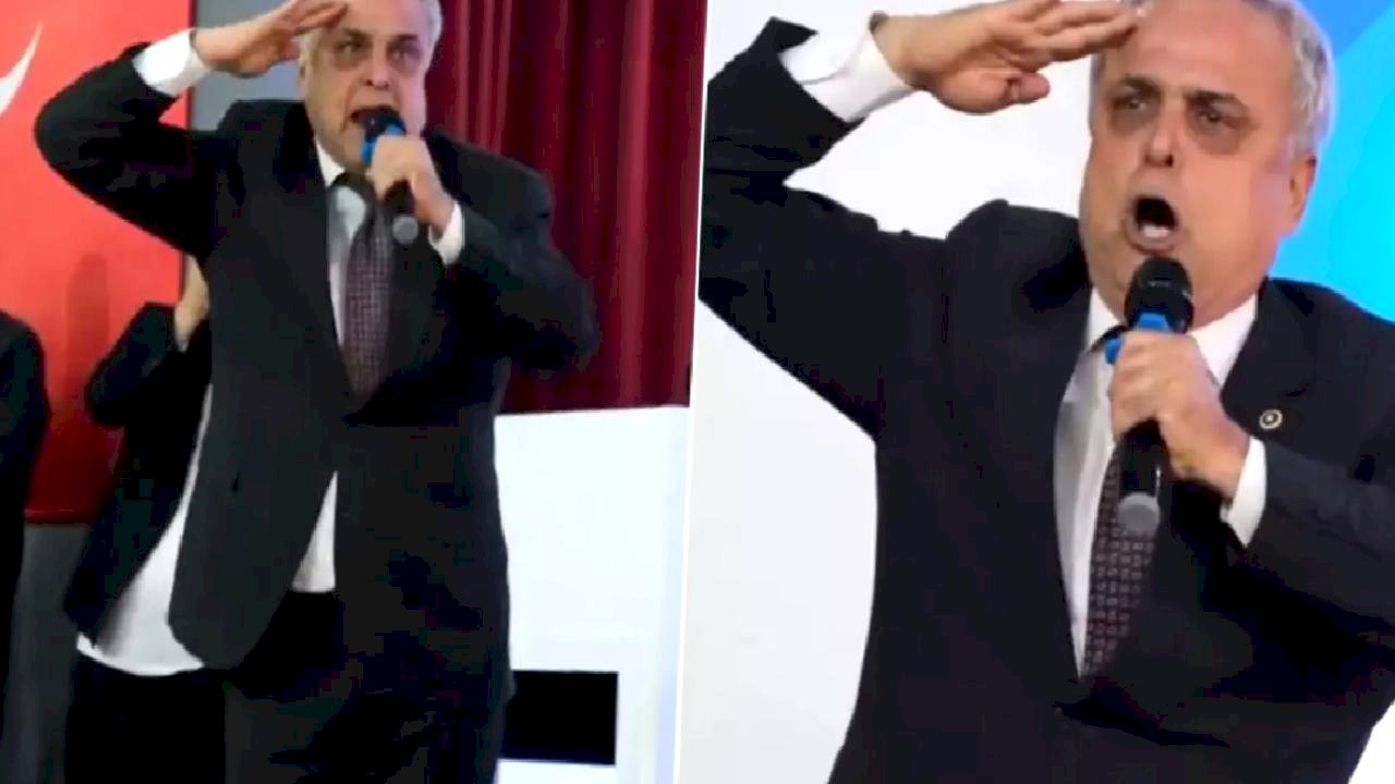 AK Parti'ye geçen Hasan Ufuk Çakır, bu kez Erdoğan'ın fotoğrafına selam durdu