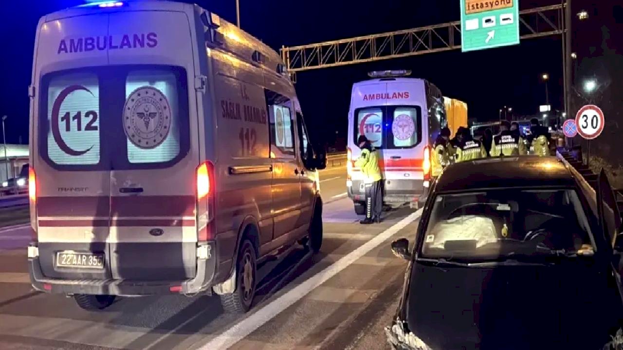 Edirne'de Ters Yolda Kaza: 2 Yaralı