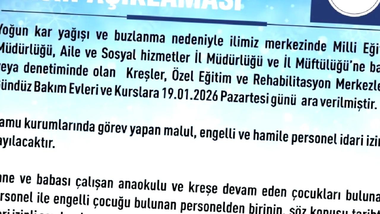 Elazığ'da Eğitime Kar Engeli