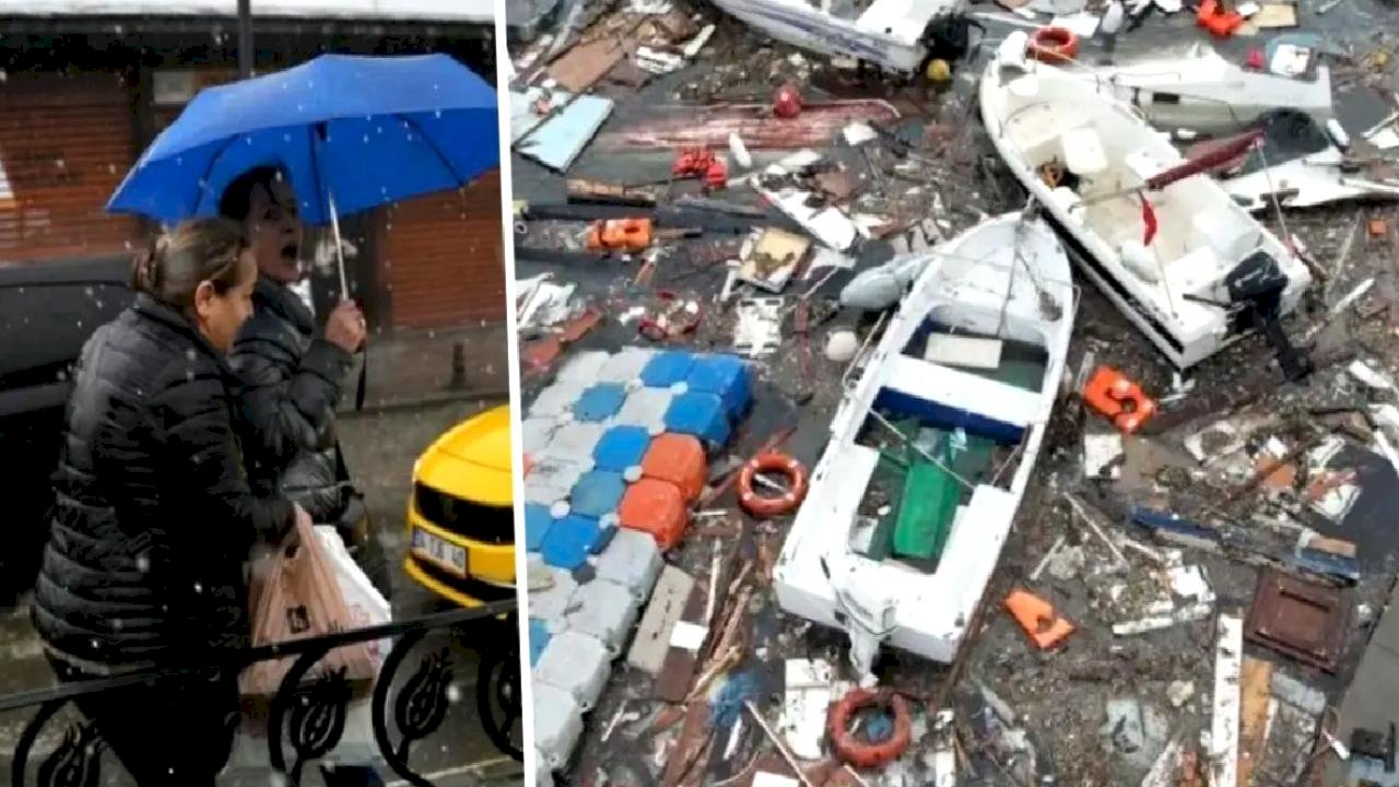 İstanbul'da Şiddetli Fırtına: Ağaçlar Devildi, Uçuşlar İptal