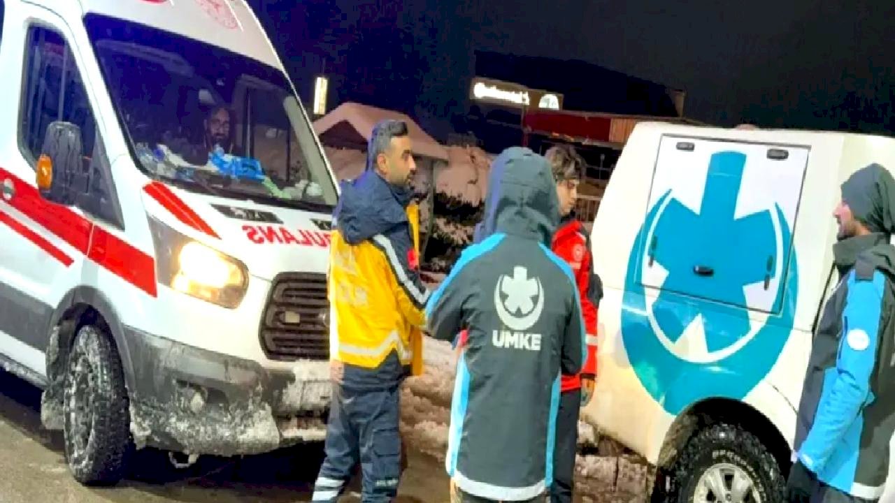Kar nedeniyle ulaşılamayan hastaya UMKE müdahalesi