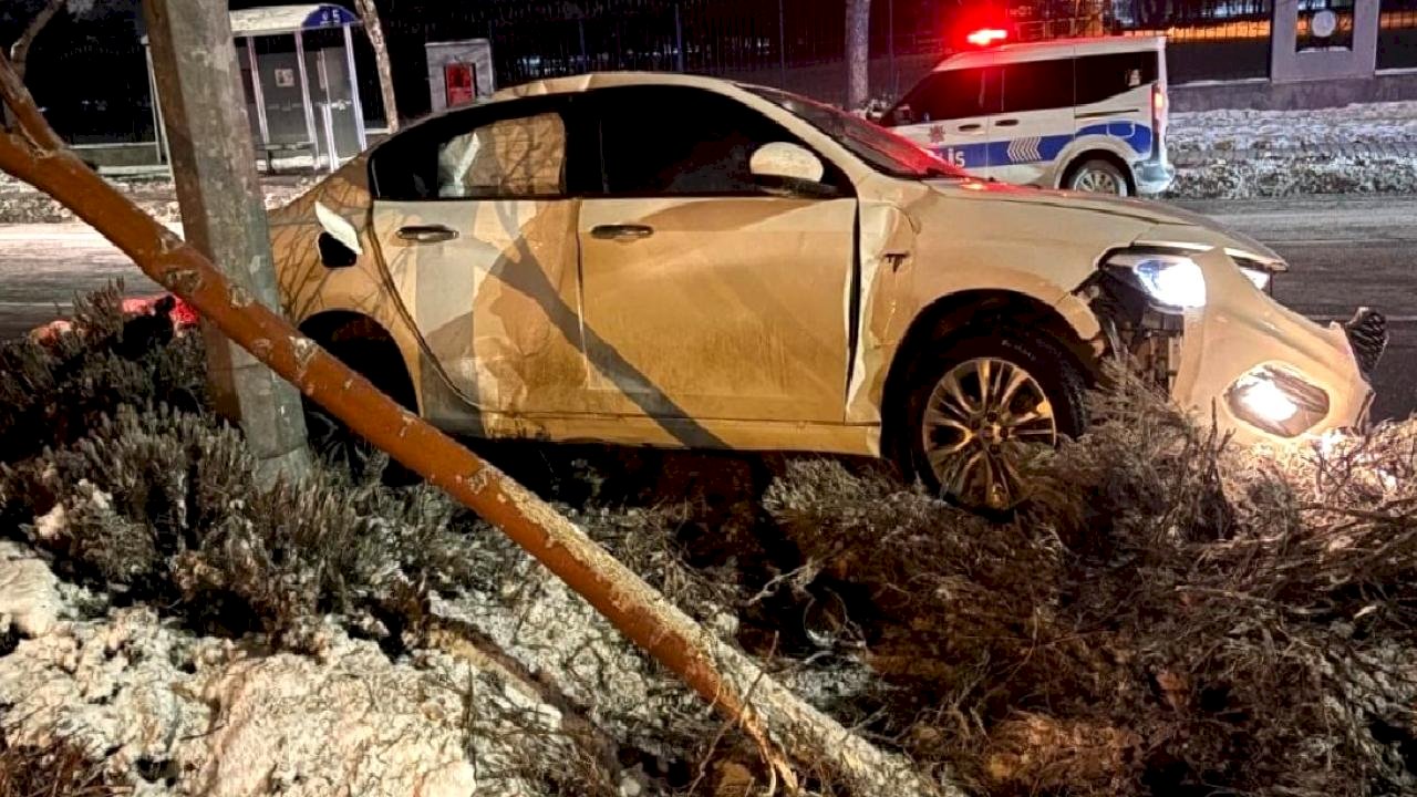 Kayseri'de alkollü sürücü kazaya karıştı