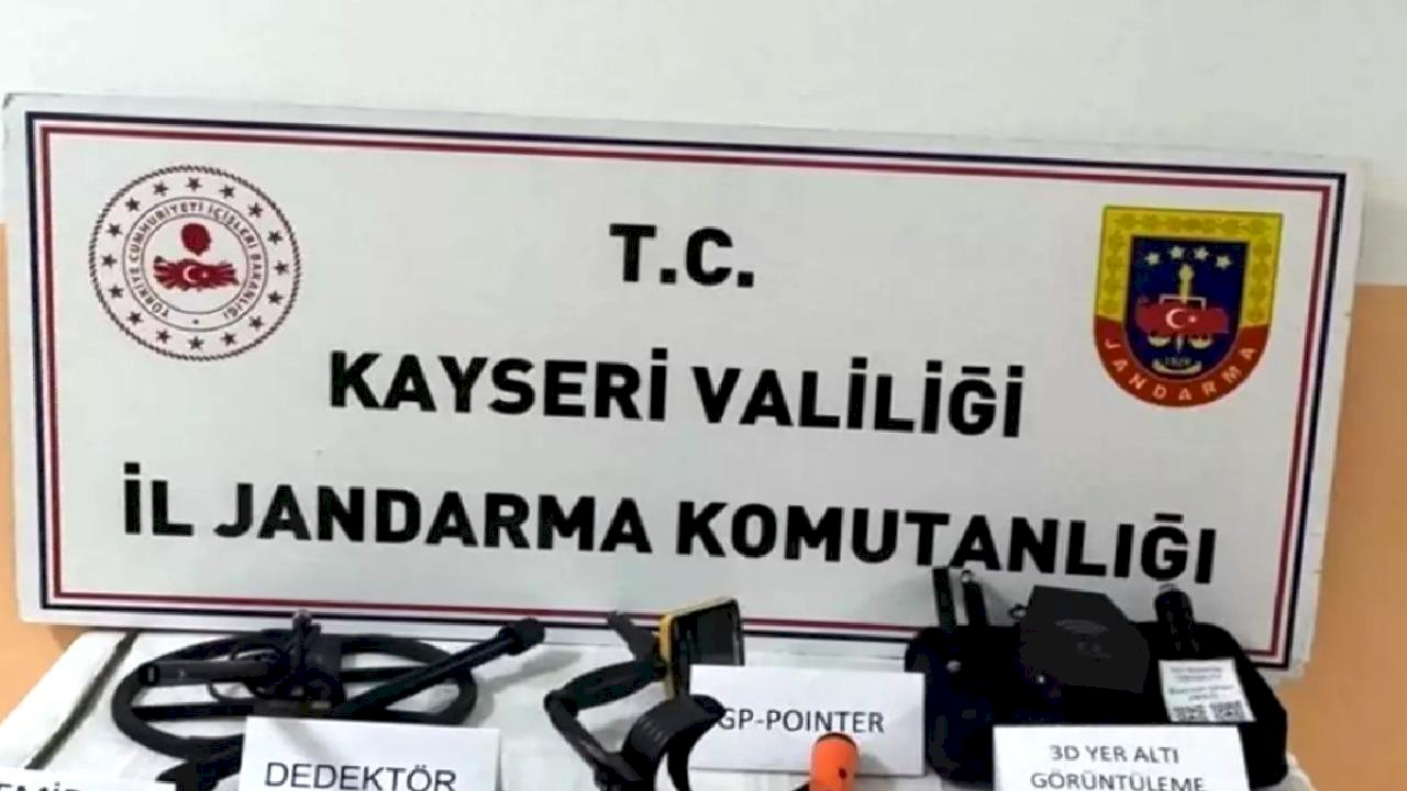Kayseri'de İzinsiz Kazı Yapan 3 Şüpheli Yakalandı