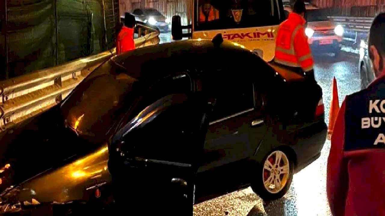 Kocaeli  A Takımı'ndan kazaya anında müdahale