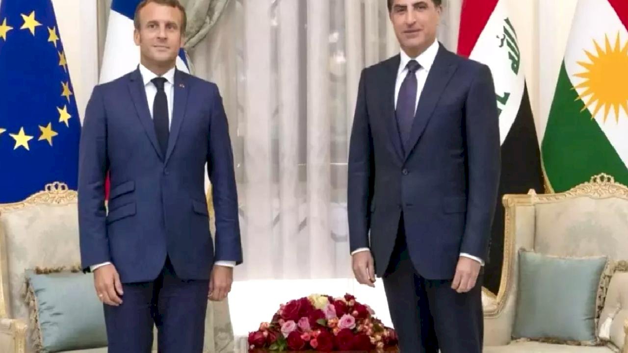 Macron ve Barzani arasında Suriye görüşmesi