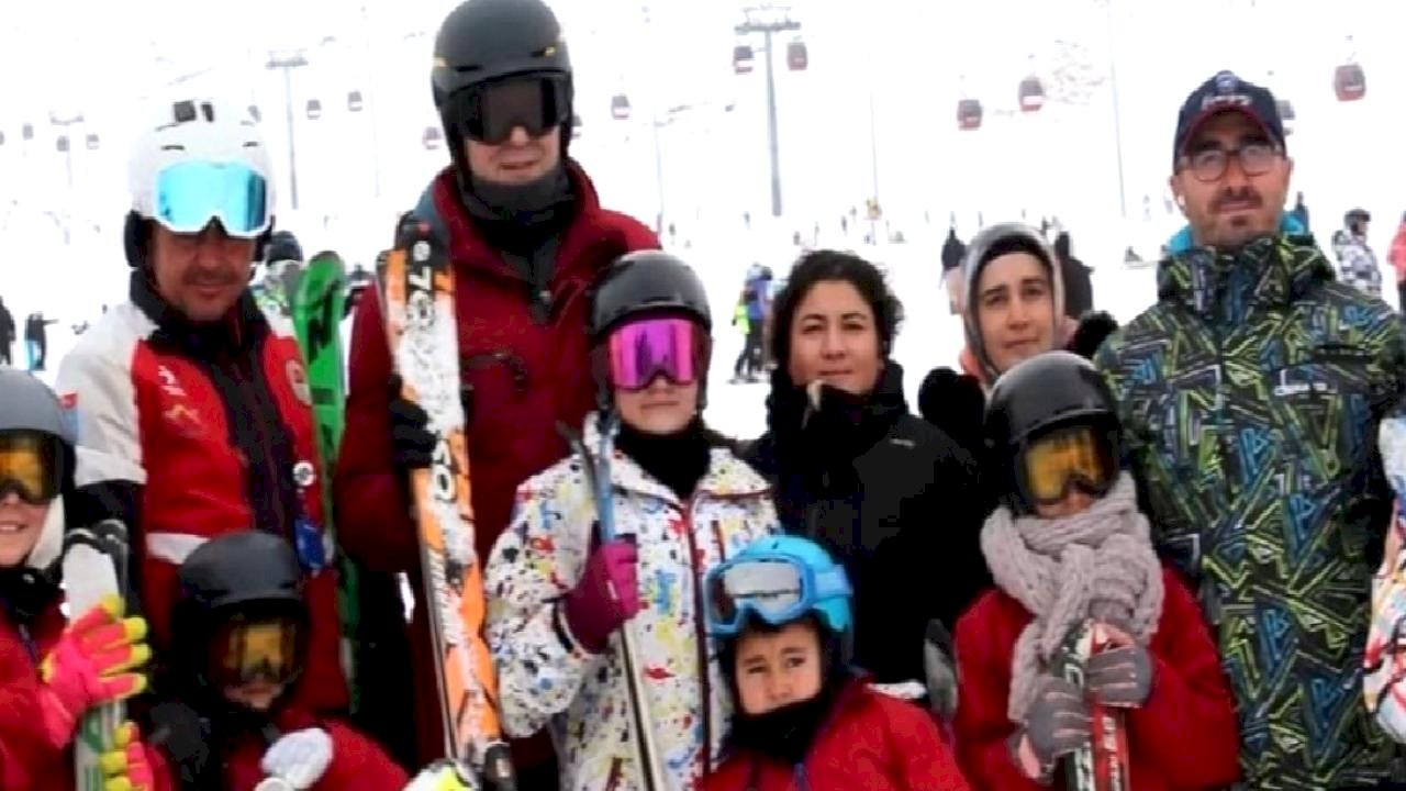 Şehit çocukları, Erciyes’te kayak yaptı