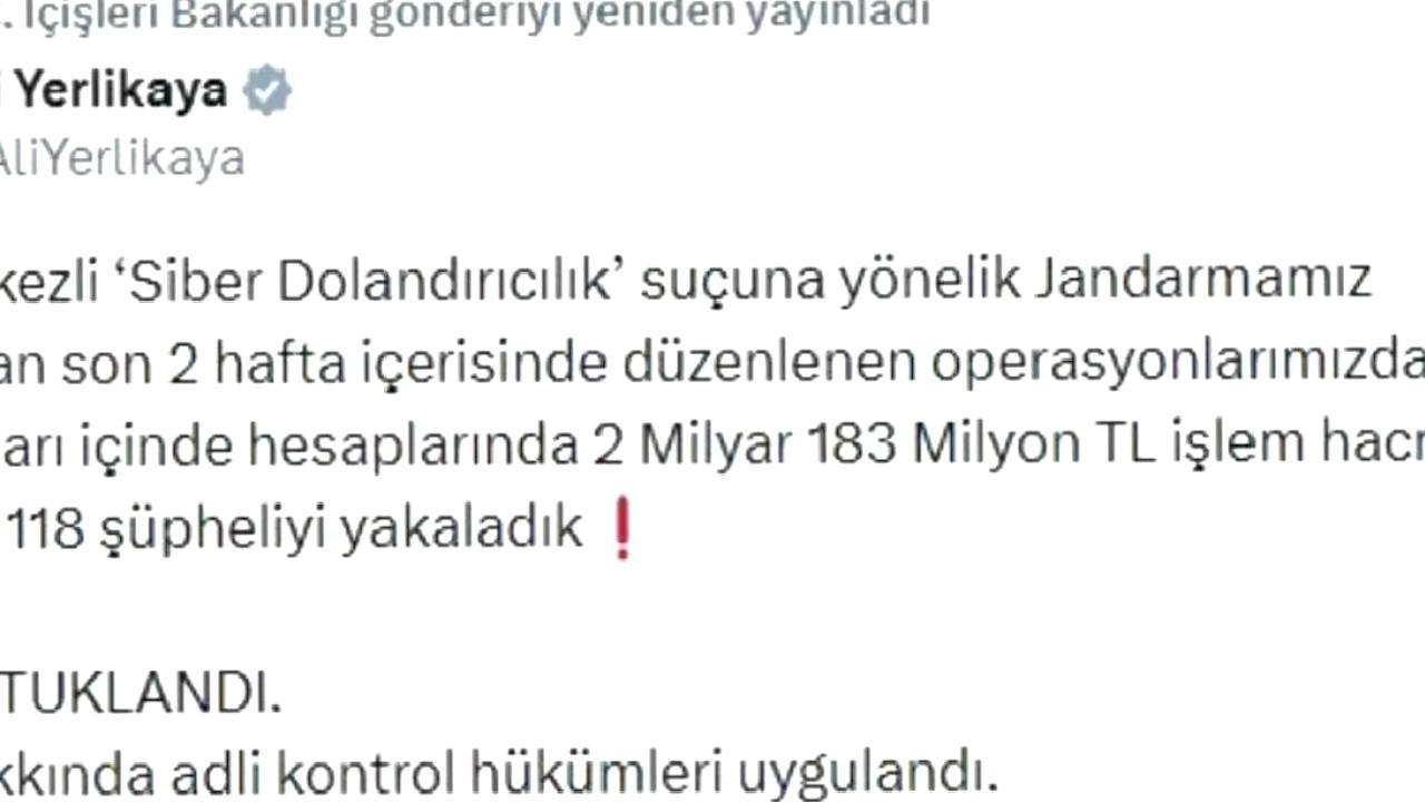 Siber Dolandırıcılık Operasyonu: 118 Gözaltı