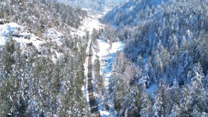 Bartın Küre Dağları Milli Parkı'ndan kar manzarası