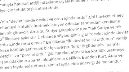 Çelik'ten SDG/PKK Açıklaması