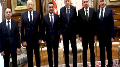 Cumhurbaşkanı Erdoğan, Özbekistan heyetini Külliye'de kabul etti