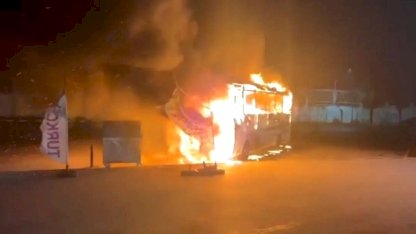 Edirne'de Otobüste Yangın