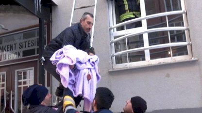 Erzurum'da evden gelen bebek sesi için seferber oldular