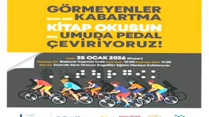 İzmir'de görme engelliler için farkındalık sürüşü