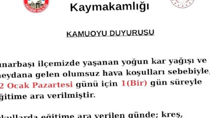 Kayseri'de Eğitime Kar Engeli