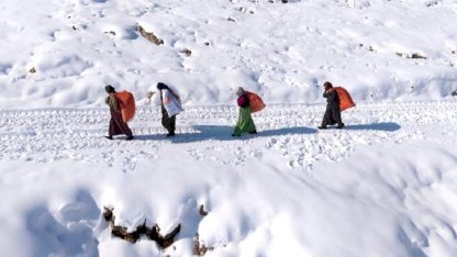 Mardin'de kar ve soğuğa karşı yaşam mücadelesi