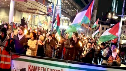 Stockholm'de Filistin'e Destek Gösterisi