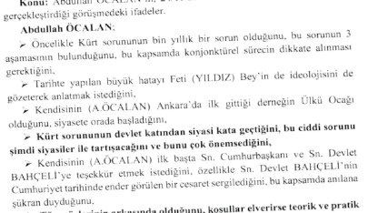 TBMM, Öcalan Görüşme Tutanaklarını Yayınladı