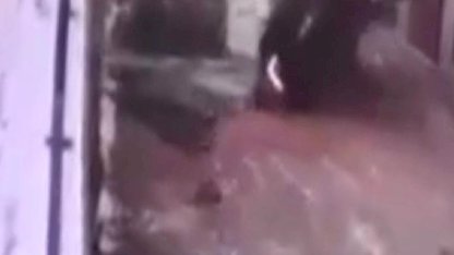 Trabzon'da buzlanan yolda kontrolden çıkan cip sitenin bahçesine uçtu