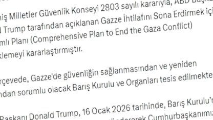 Trump'tan Cumhurbaşkanı Erdoğan'a 'Gazze Barış Kurulu' daveti