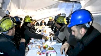 Vali Özkan, Madencilerle Yeni Yılı Kutladı