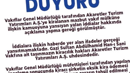 VGM'den Kiralama İddialarına Yanıt