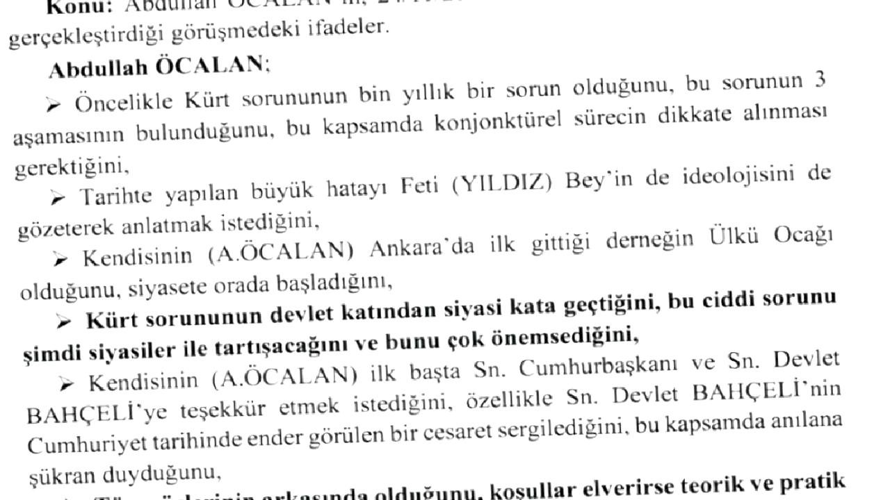 TBMM, Öcalan Görüşme Tutanaklarını Yayınladı