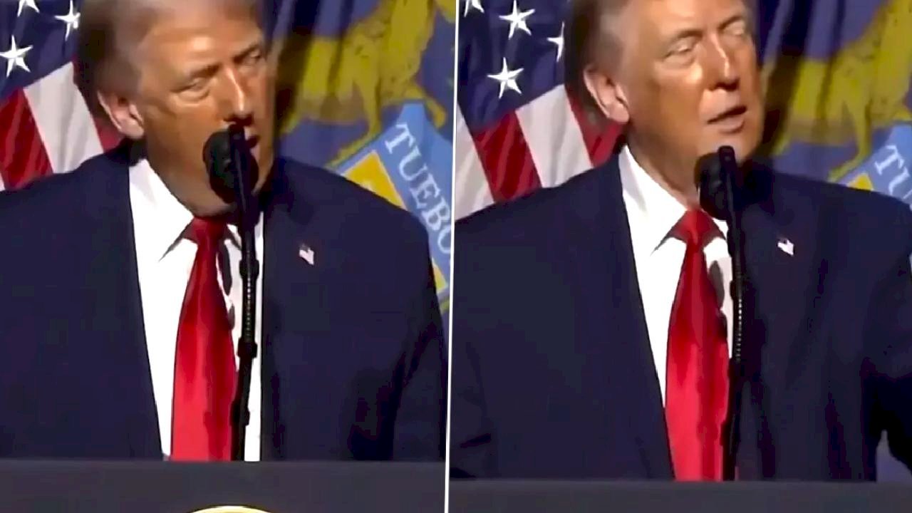 Trump, Detroit'te Biden'in öksürmesini taklit etti