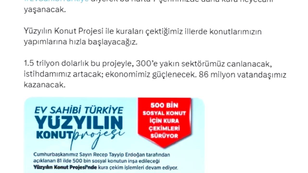 Yüzyılın Konut Projesi'nde Kura Heyecanı