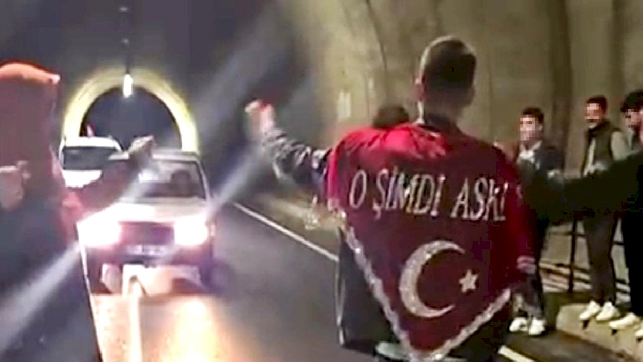 Antalya'da asker eğlencesinde tünel kapattılar