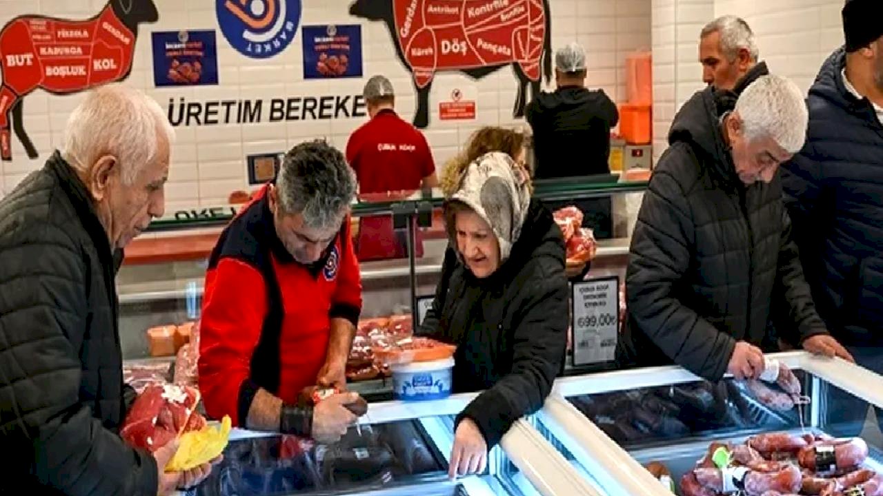 Başkent Market'te et satışı tam gaz