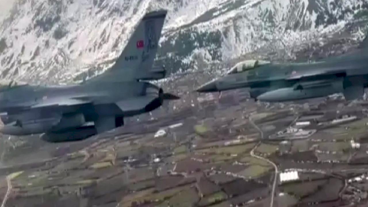 Erzincan semalarında muharip uçak geçişi