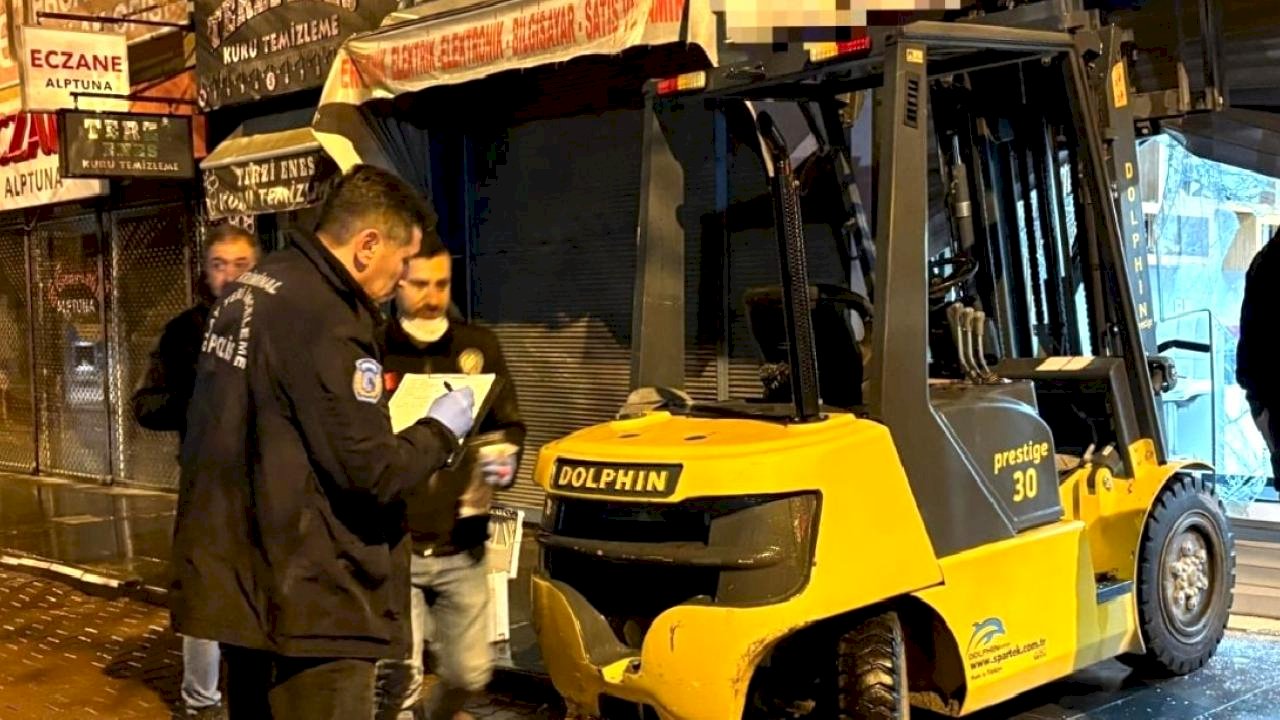 Kayseri’de forkliftle kuyumcu soygunu
