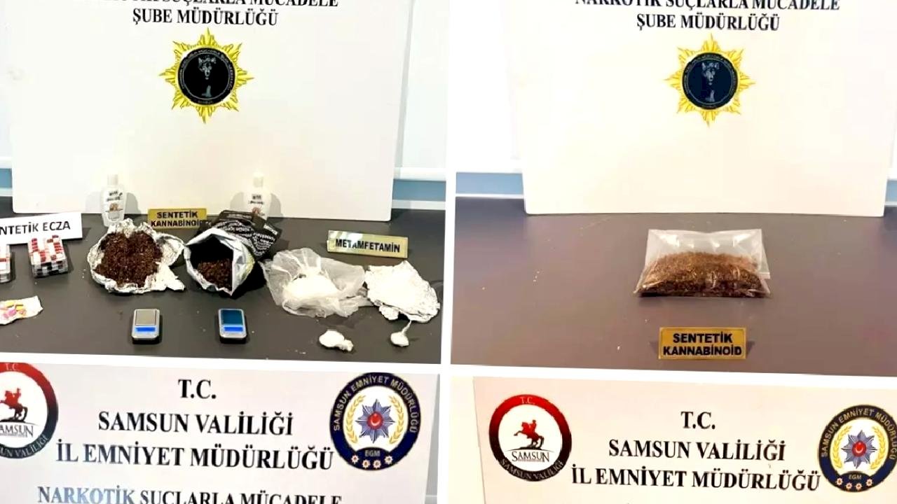 Samsun'da uyuşturucu operasyonlarında 9 zanlı yakalandı
