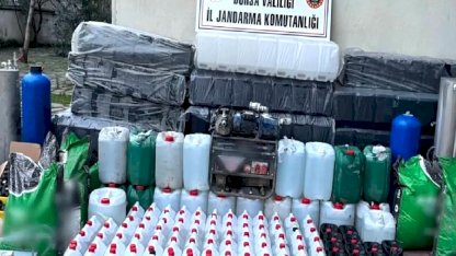 Bursa’da kaçak ve sahte alkol üretim tesisine operasyon